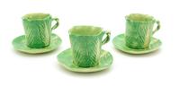 A Set of Ten Dodie Thayer Lettuceware Demitasse Cups and Saucers — 20TH CENTURY