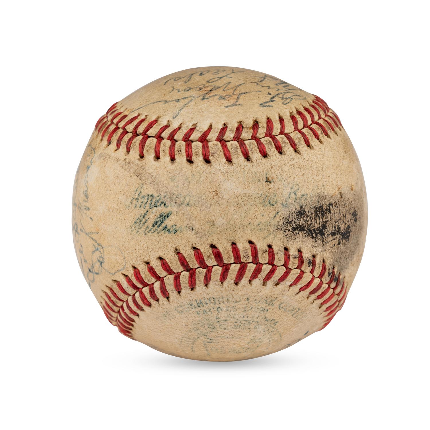 A 1945 St. Louis Browns Team Signed Autograph Baseball