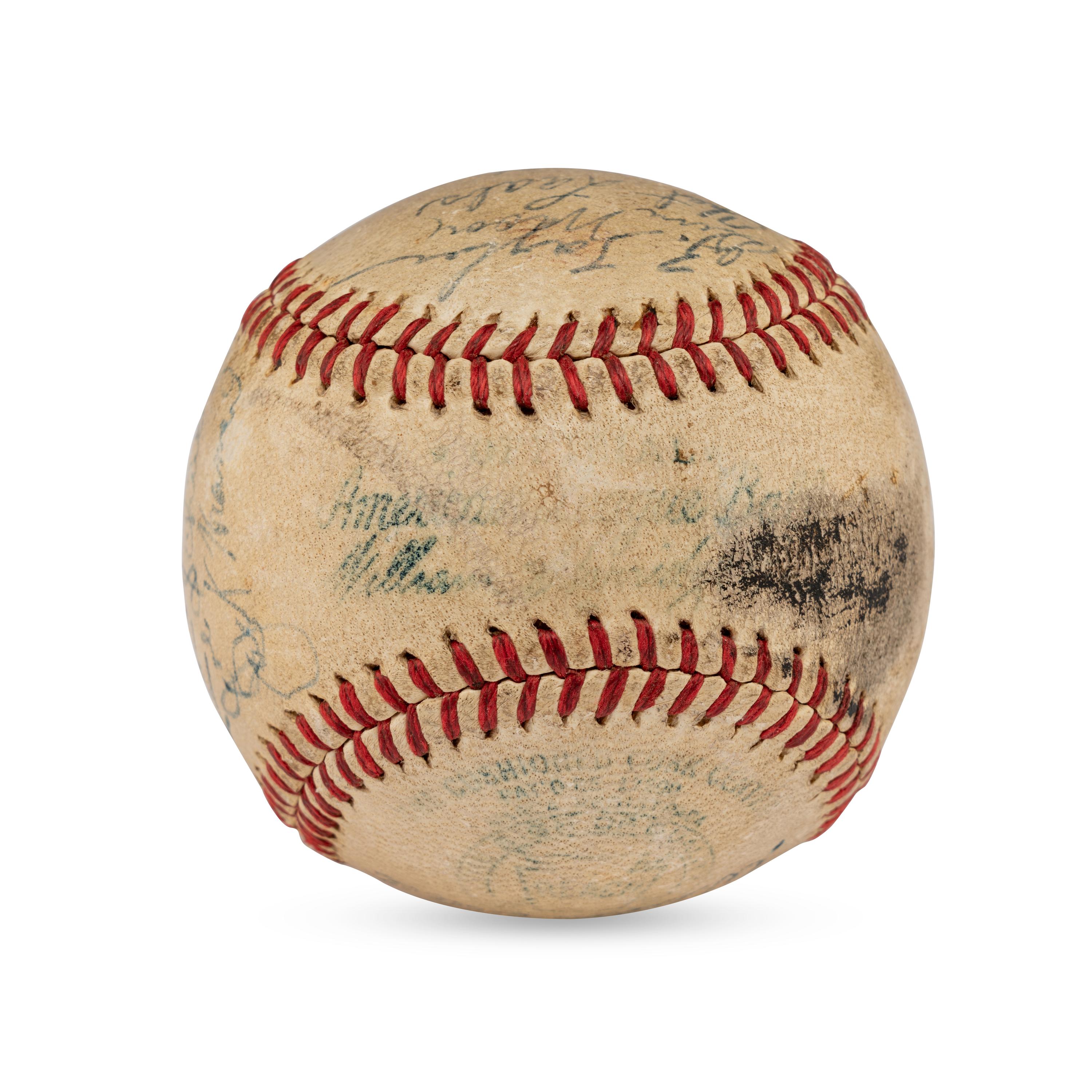A 1945 St. Louis Browns Team Signed Autograph Baseball