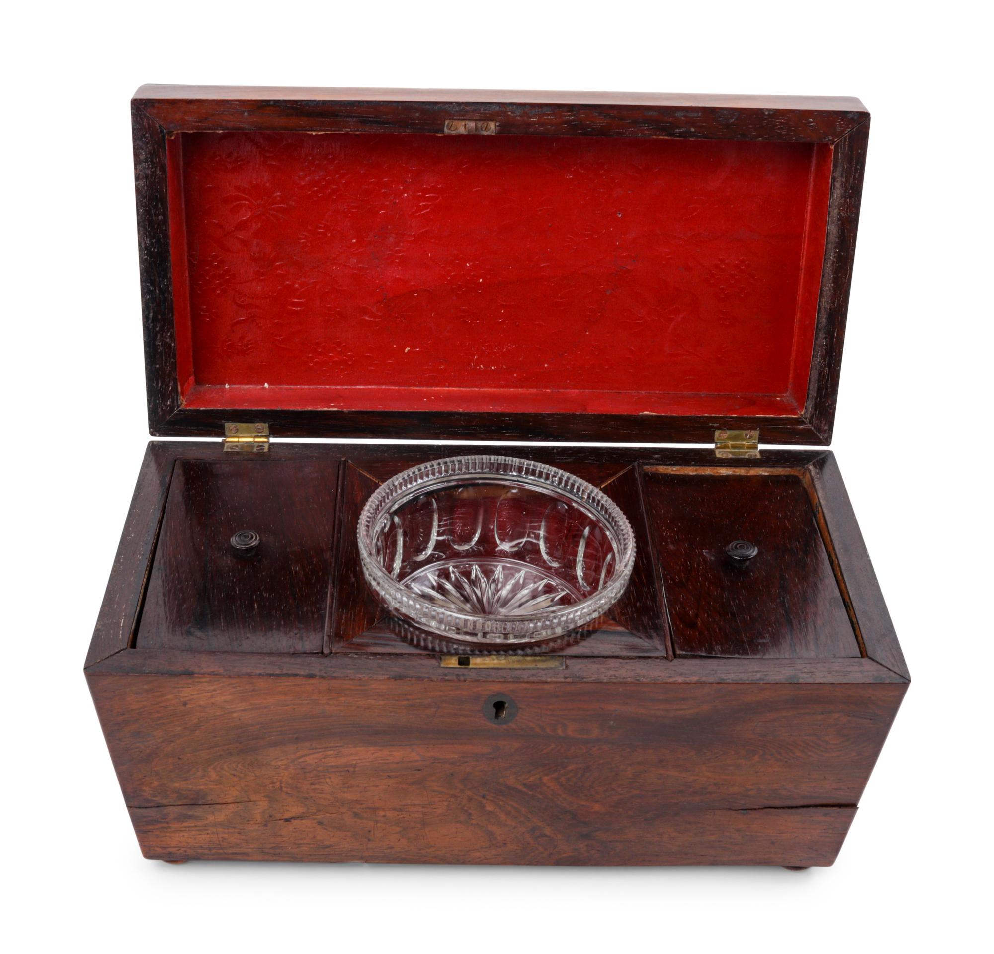 A Regency Rosewood Tea Caddy
