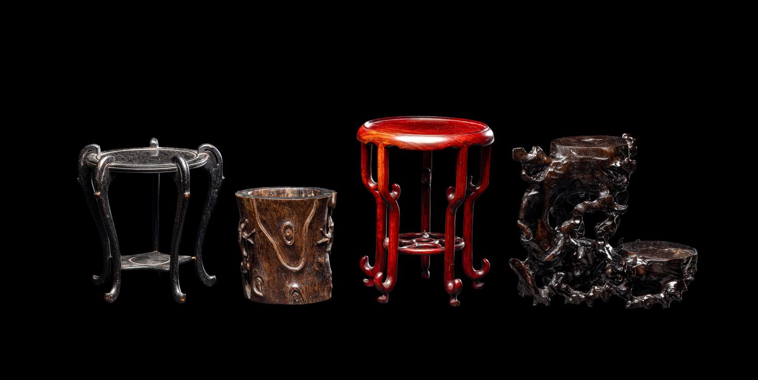 Four Chinese Hardwood Scholar's Objects