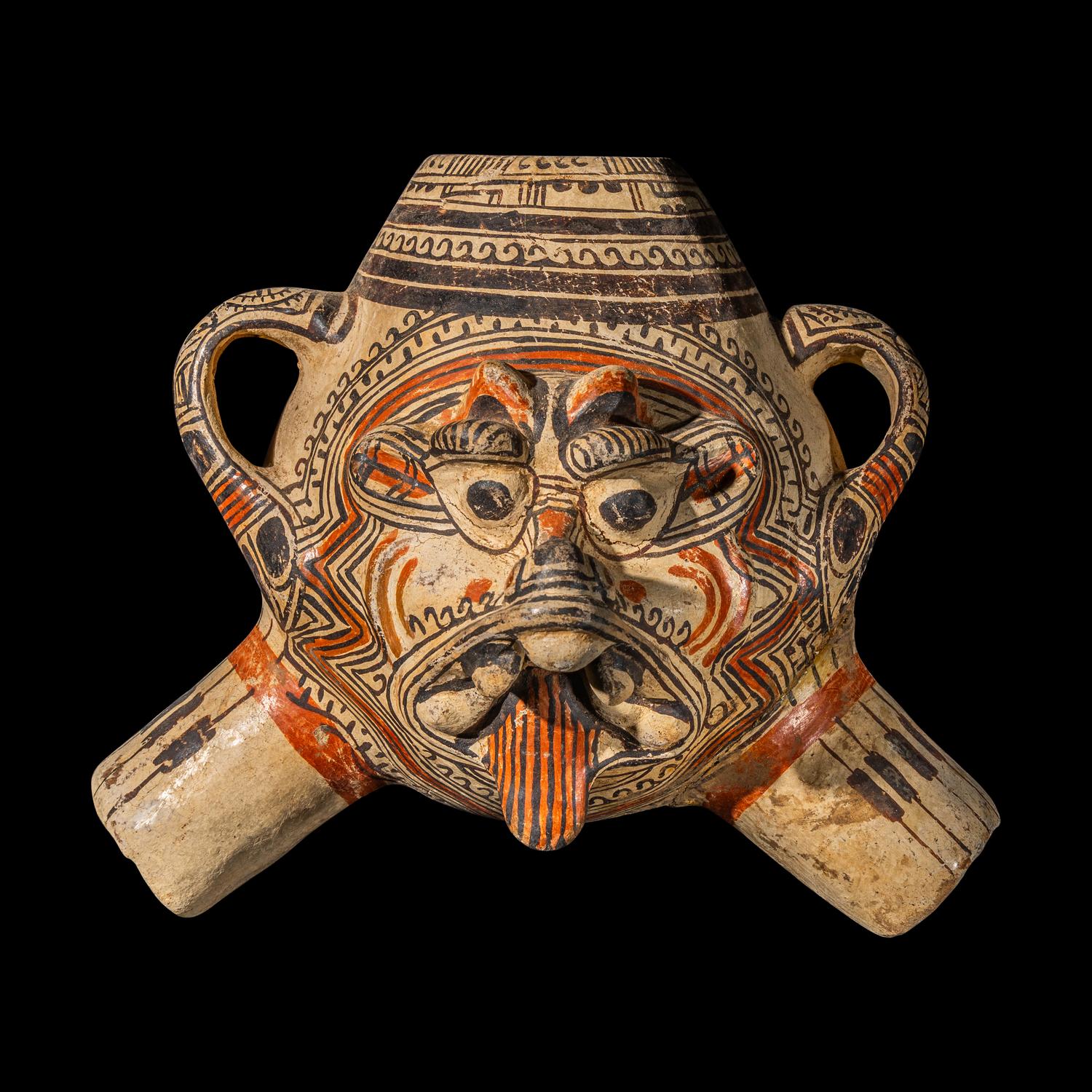 A Nicoya Style Polychrome Zoomorphic Vessel