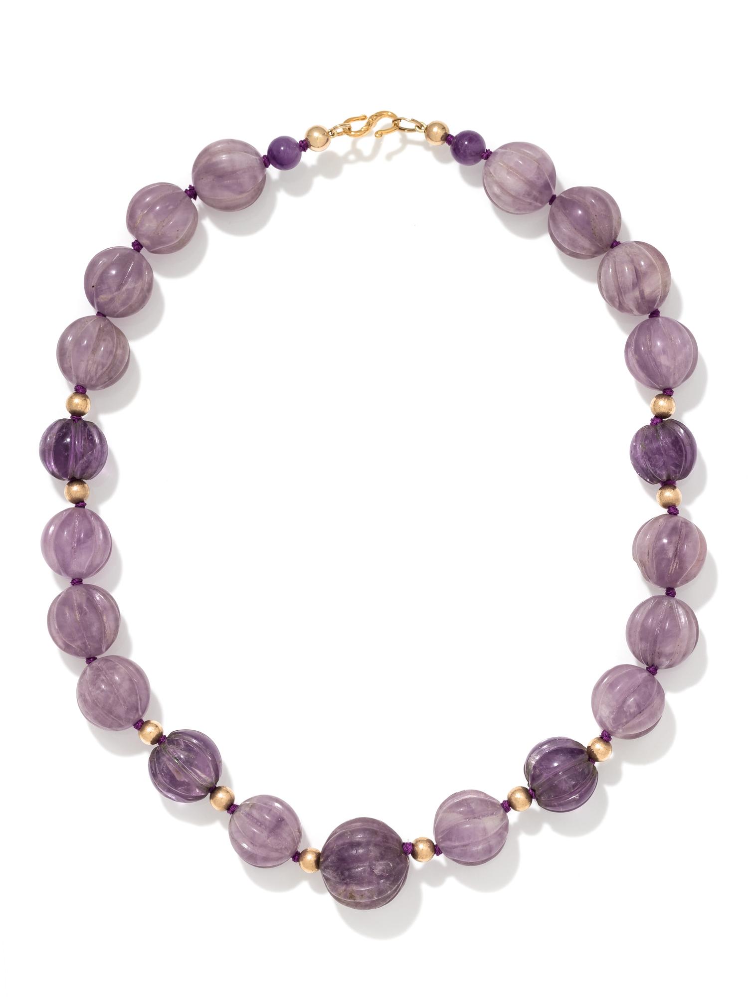 AMETHYST BEAD NECKLACE