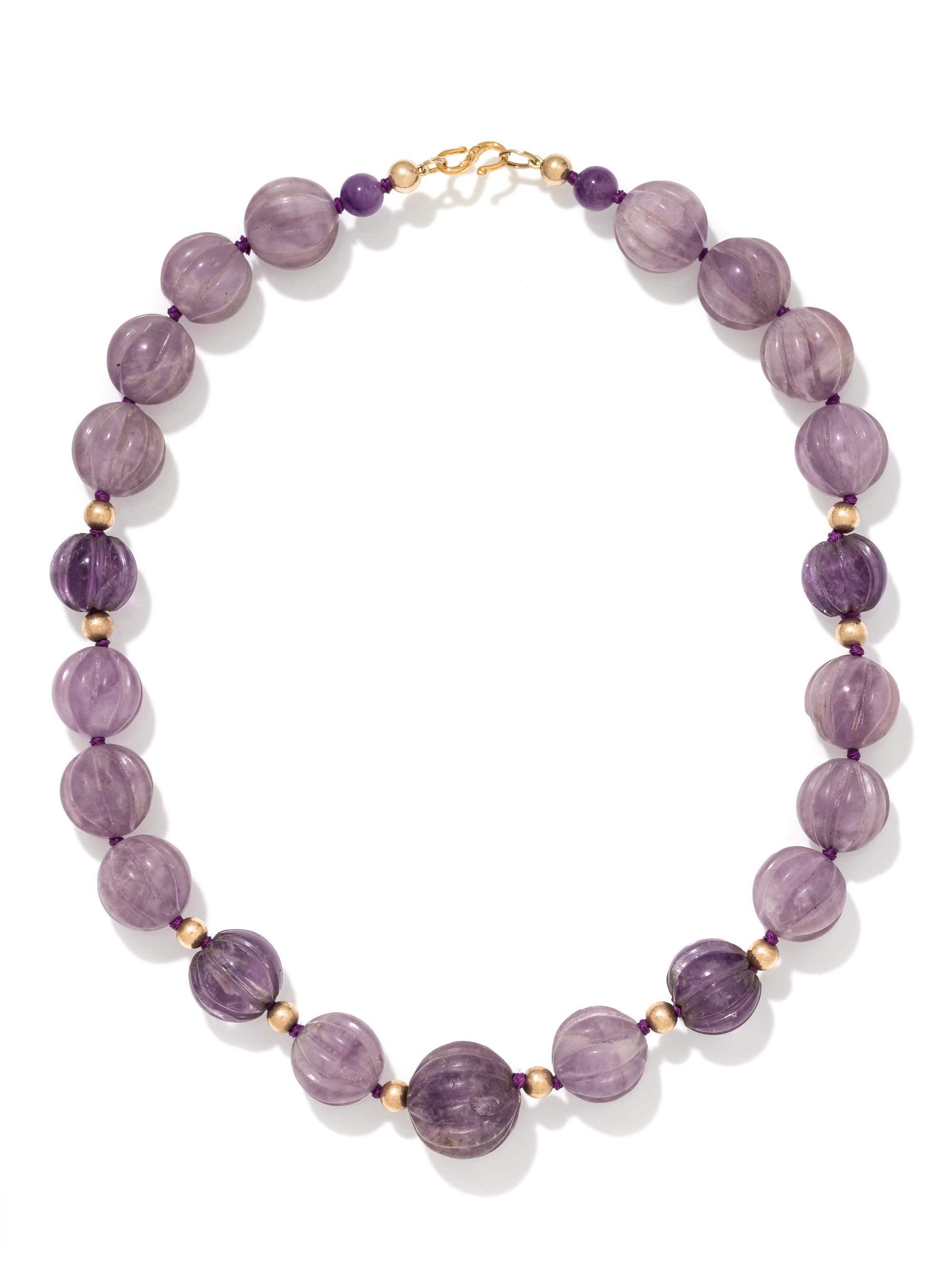 AMETHYST BEAD NECKLACE