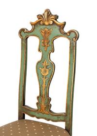 A Pair of Venetian Style Painted Sidechairs