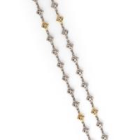DAVID YURMAN, STERLING SILVER AND YELLOW GOLD LONGCHAIN NECKLACE
