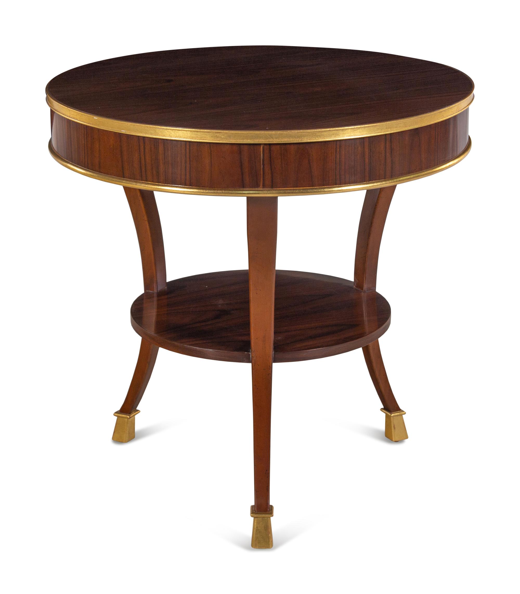 A Baker Rosewood and Parcel Gilt Side Table