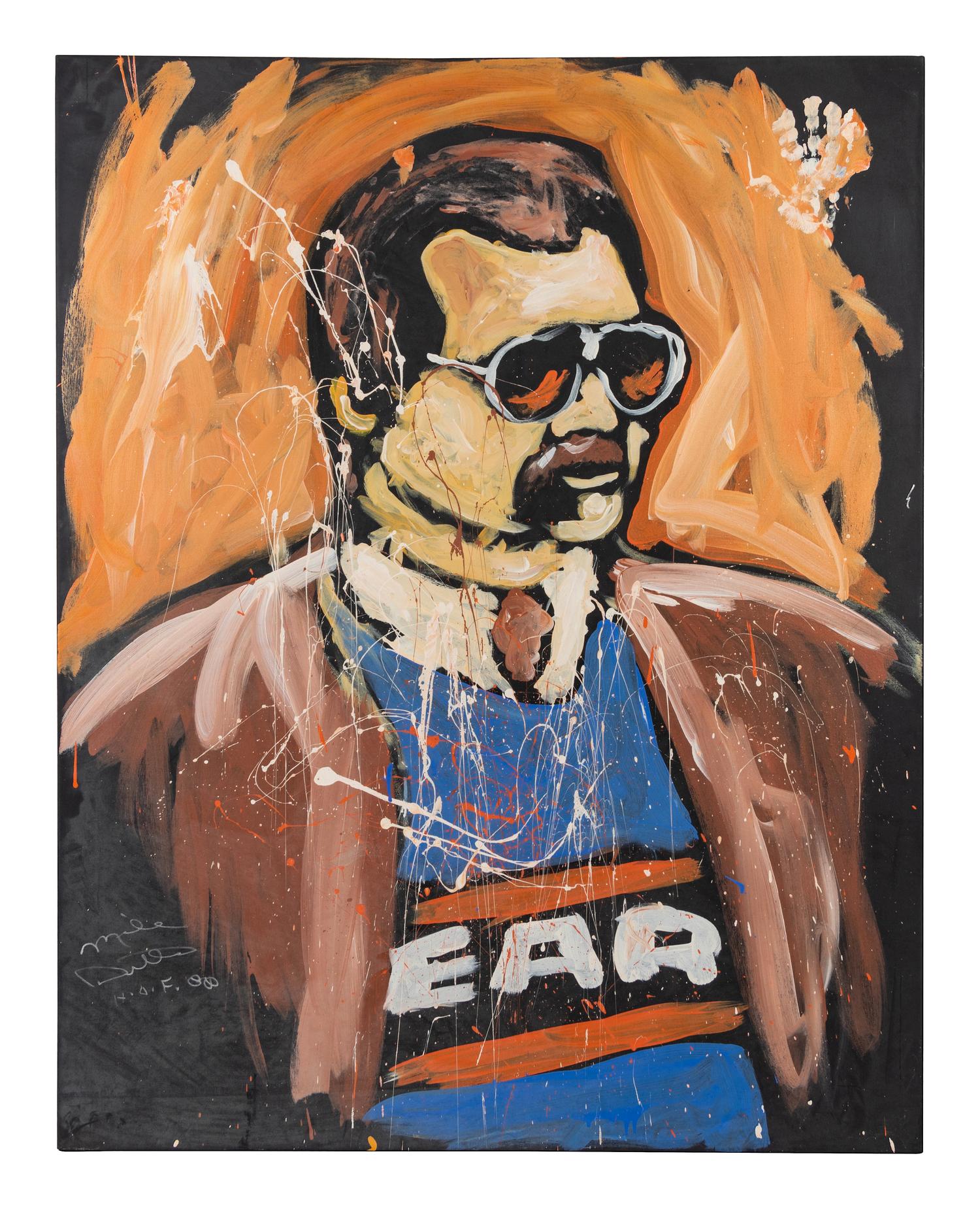A Large Mike Ditka Signed Autograph Painting Formerly Displayed at Mike Ditka’s Restaurant