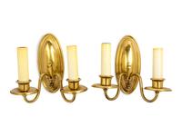 A Pair of Victorian Brass Sconces
