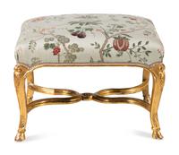 A Louis XV Style Giltwood Tabouret
