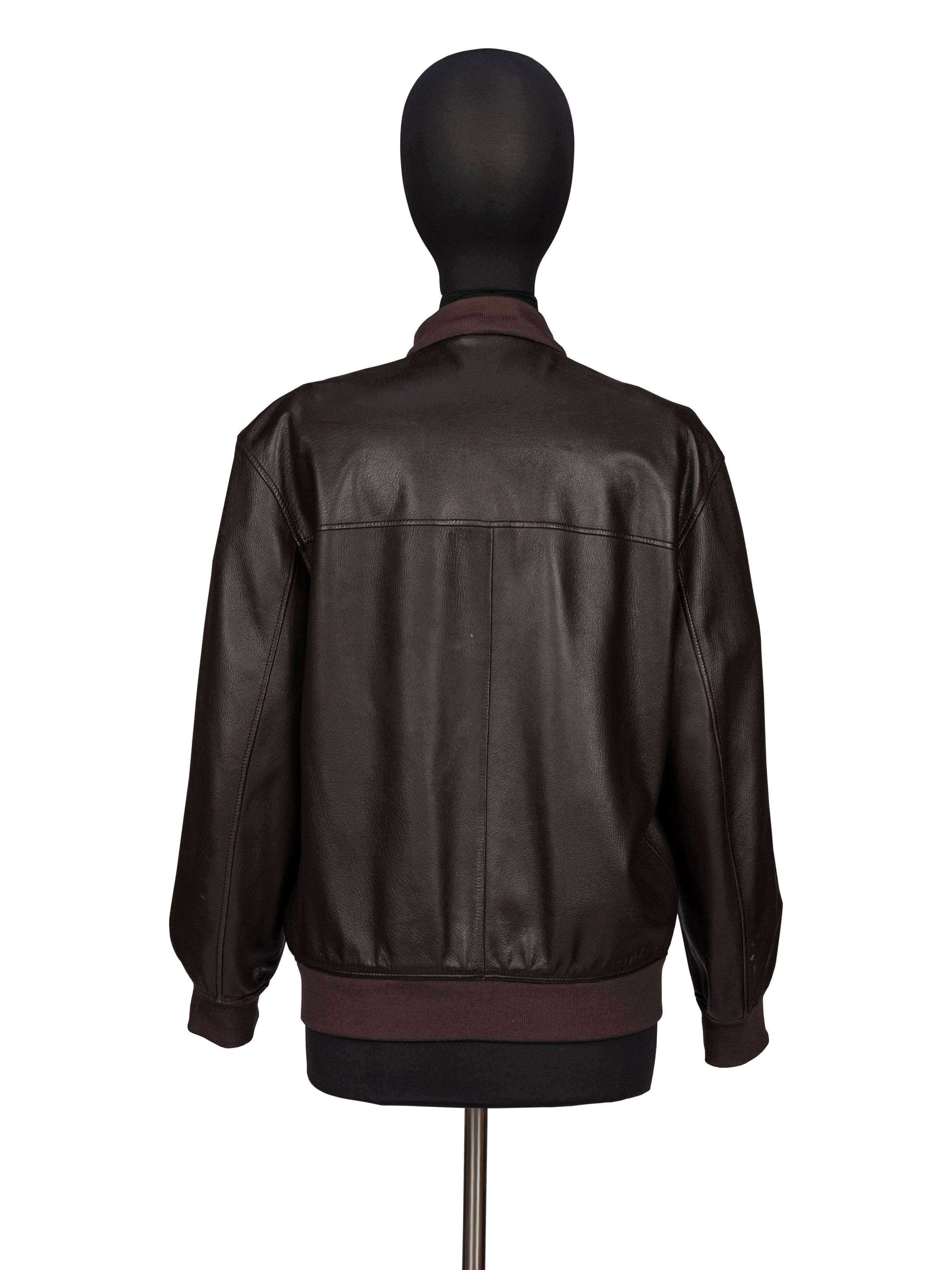 Gucci by Tom Ford, Brown Leather Racer Jacket