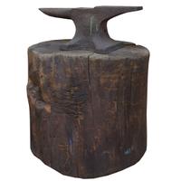 An Industrial Anvil on a Wood Base 26.5" W x 22" D x 33.5" H — United States, 19th Century
