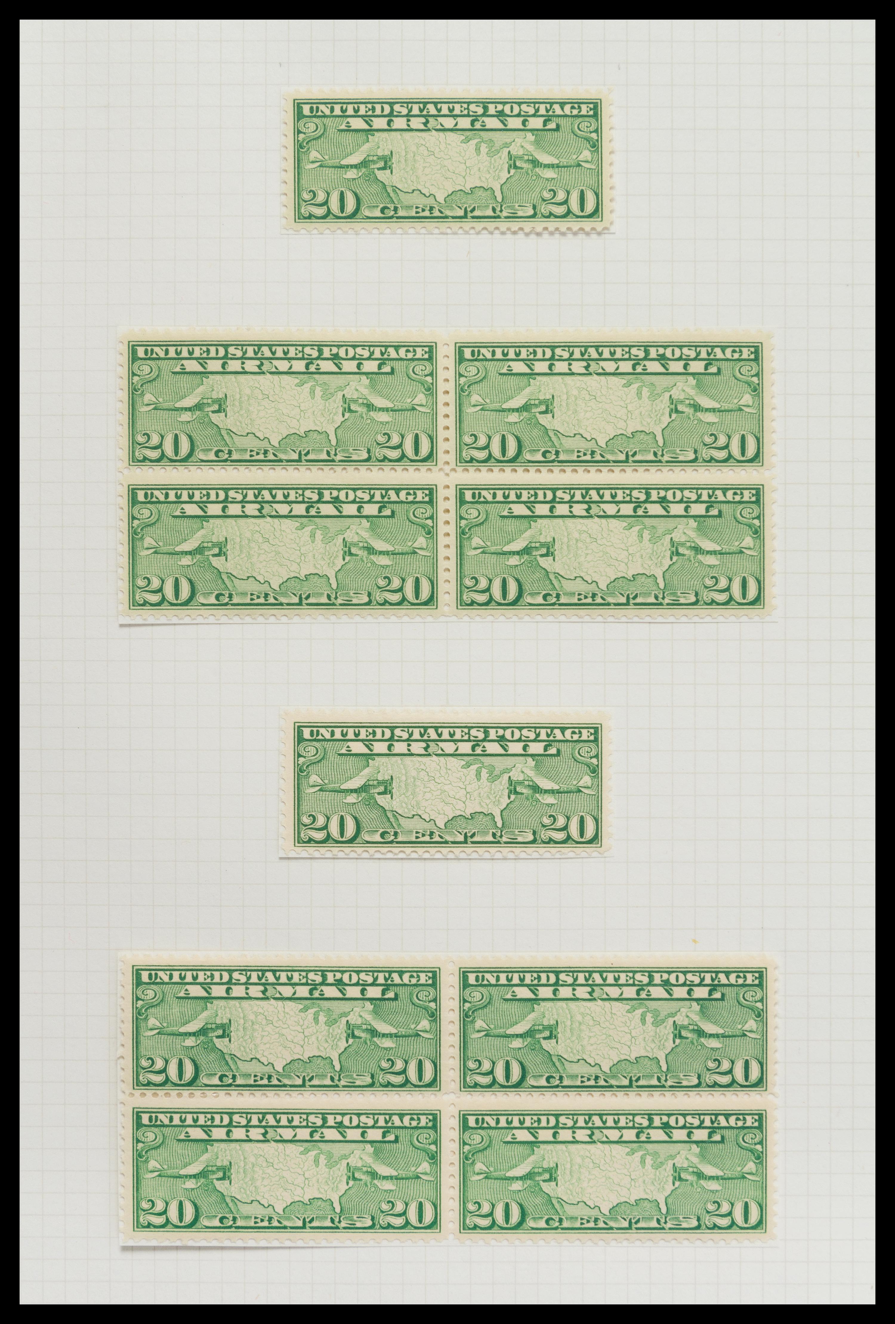 A Collection of United States Airmail Stamps — 1918-1929