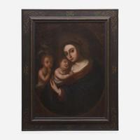 Spanish Colonial School (18th Century) Virgin and Child and St John the Baptist