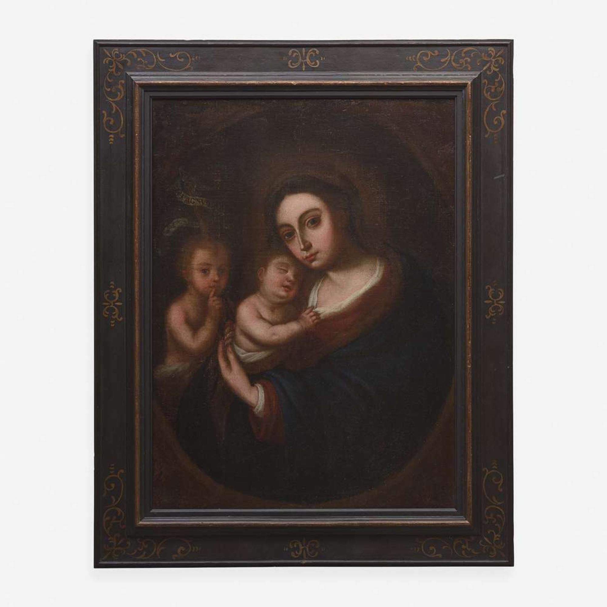 Spanish Colonial School (18th Century) Virgin and Child and St John the Baptist