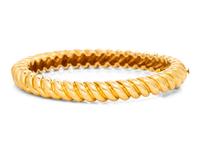 An 18 Karat Yellow Gold Bangle Bracelet,