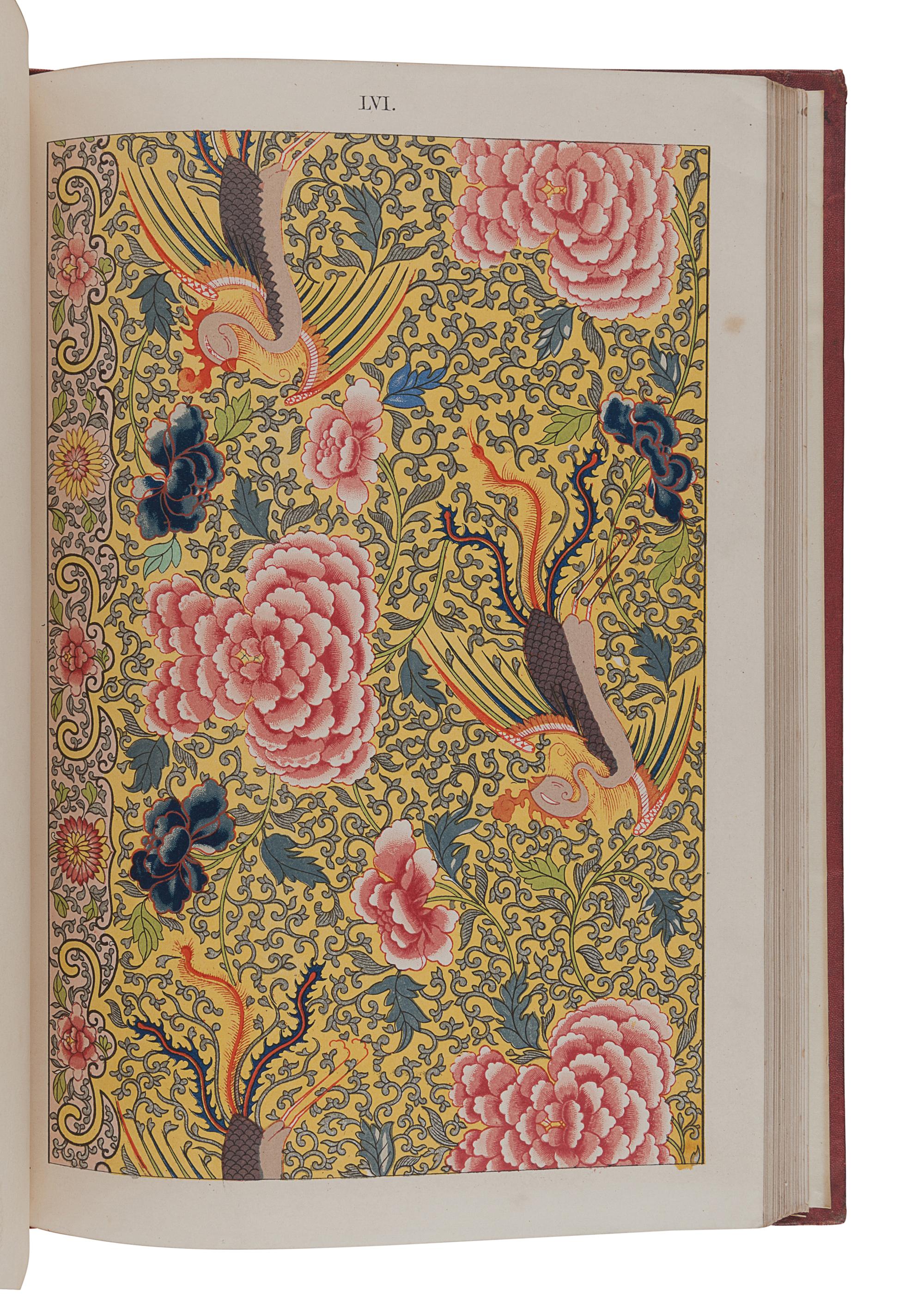 [CHINESE ART]. JONES, Owen (1809-1874). Examples of Chinese Ornament Selected from Objects in the South Kensington Museum and Other Collections . London: S. & T. Gilbert, 1867.