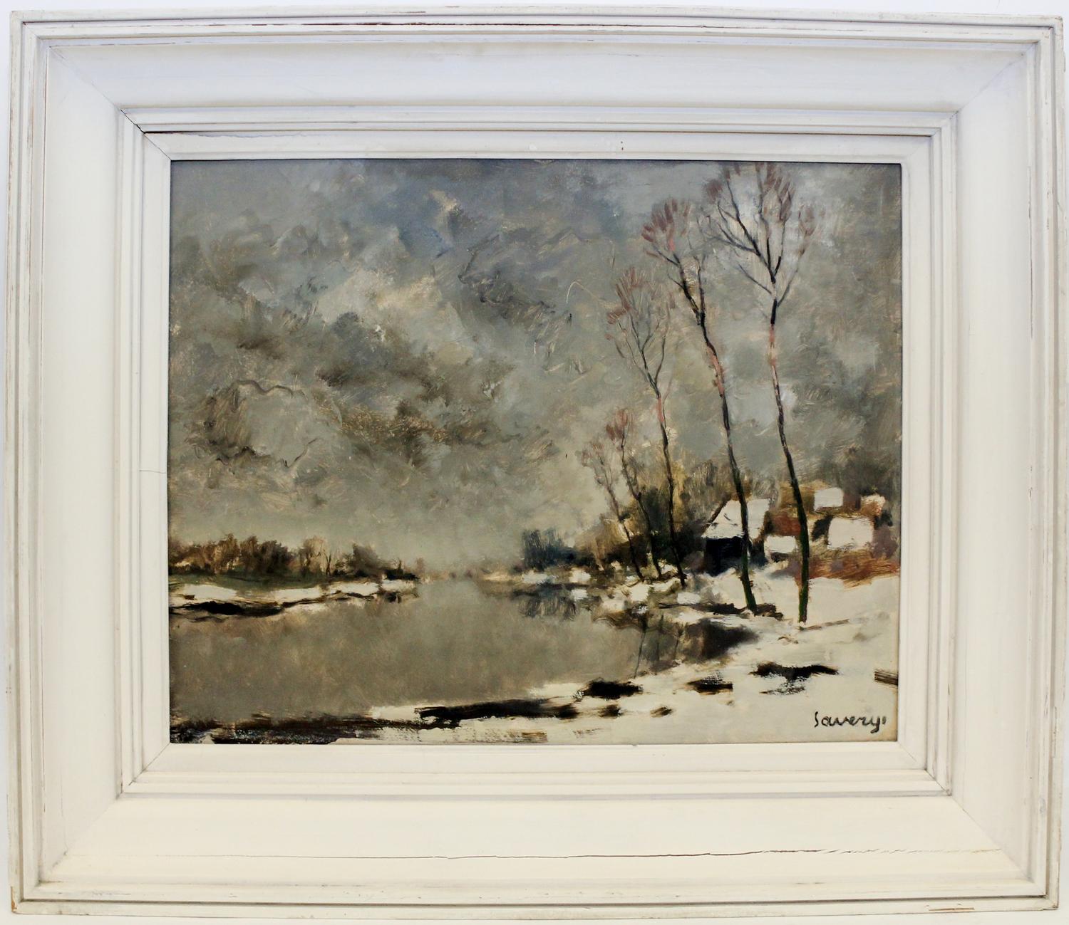 Albert Saverys, (American/Belgian, 1886-1964), Winter Scene