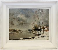Albert Saverys, (American/Belgian, 1886-1964), Winter Scene