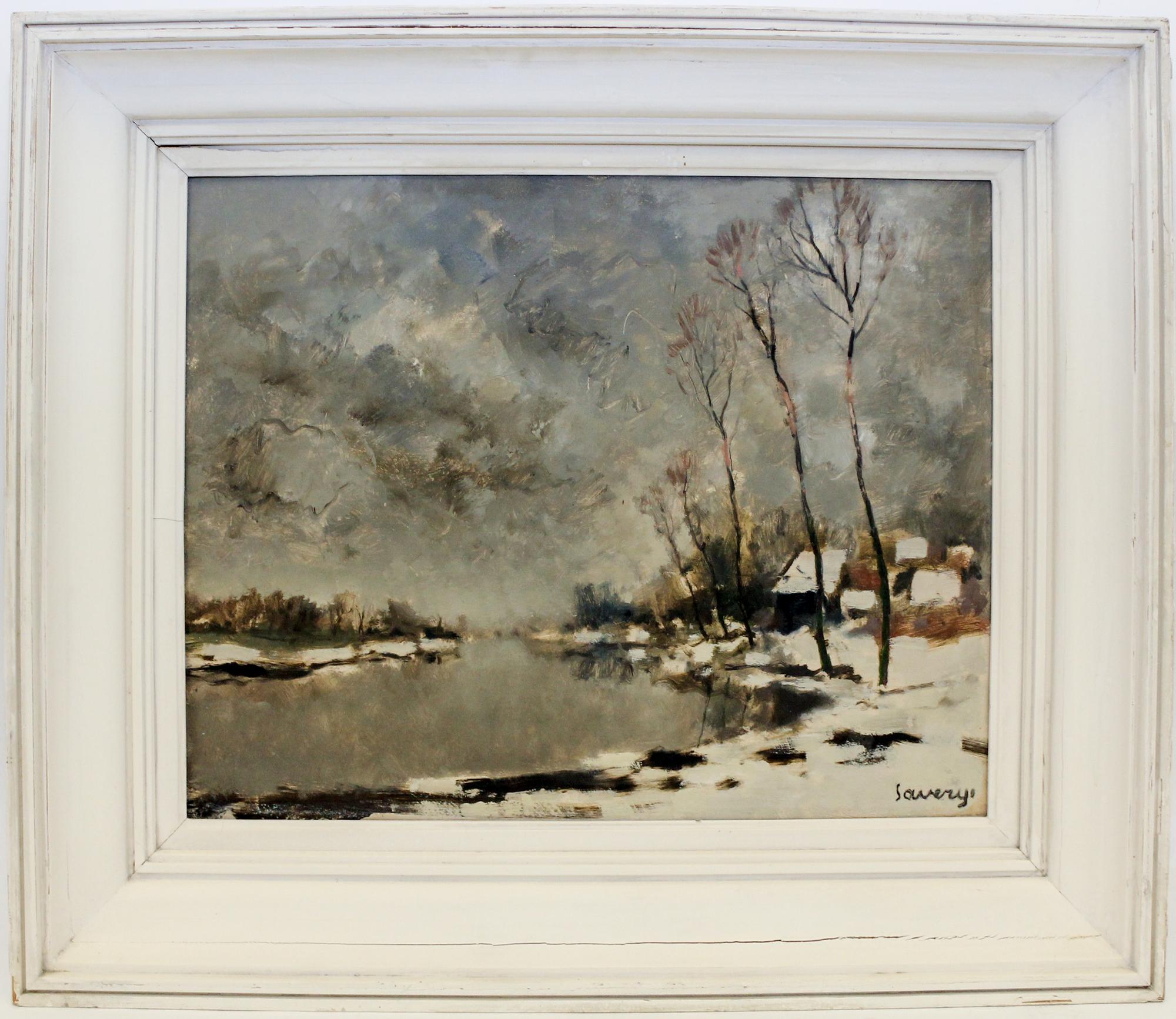 Albert Saverys, (American/Belgian, 1886-1964), Winter Scene