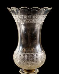 A Pair of Cut Glass Girandoles