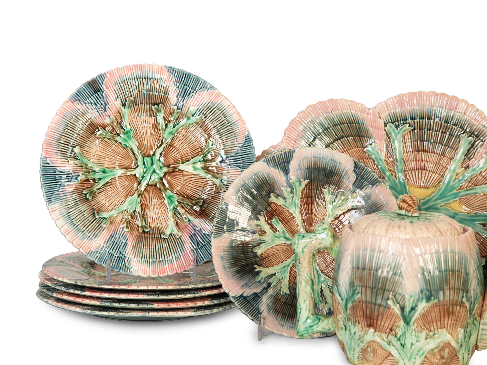 A 14-Piece Group of Griffin, Smith & Hill Majolica Table Articles — 19th Century