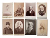 A collection of 31 cabinet cards featuring 19th century military and political subjects, including: