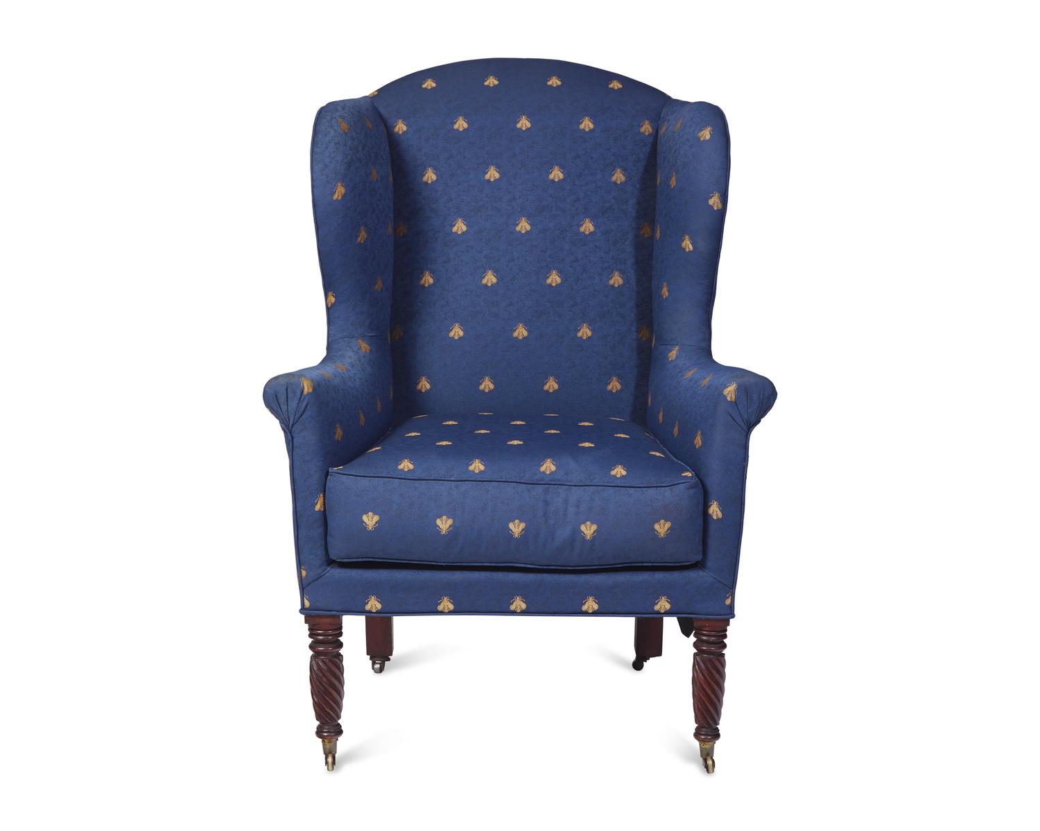 A Late Federal Mahogany Easy Chair