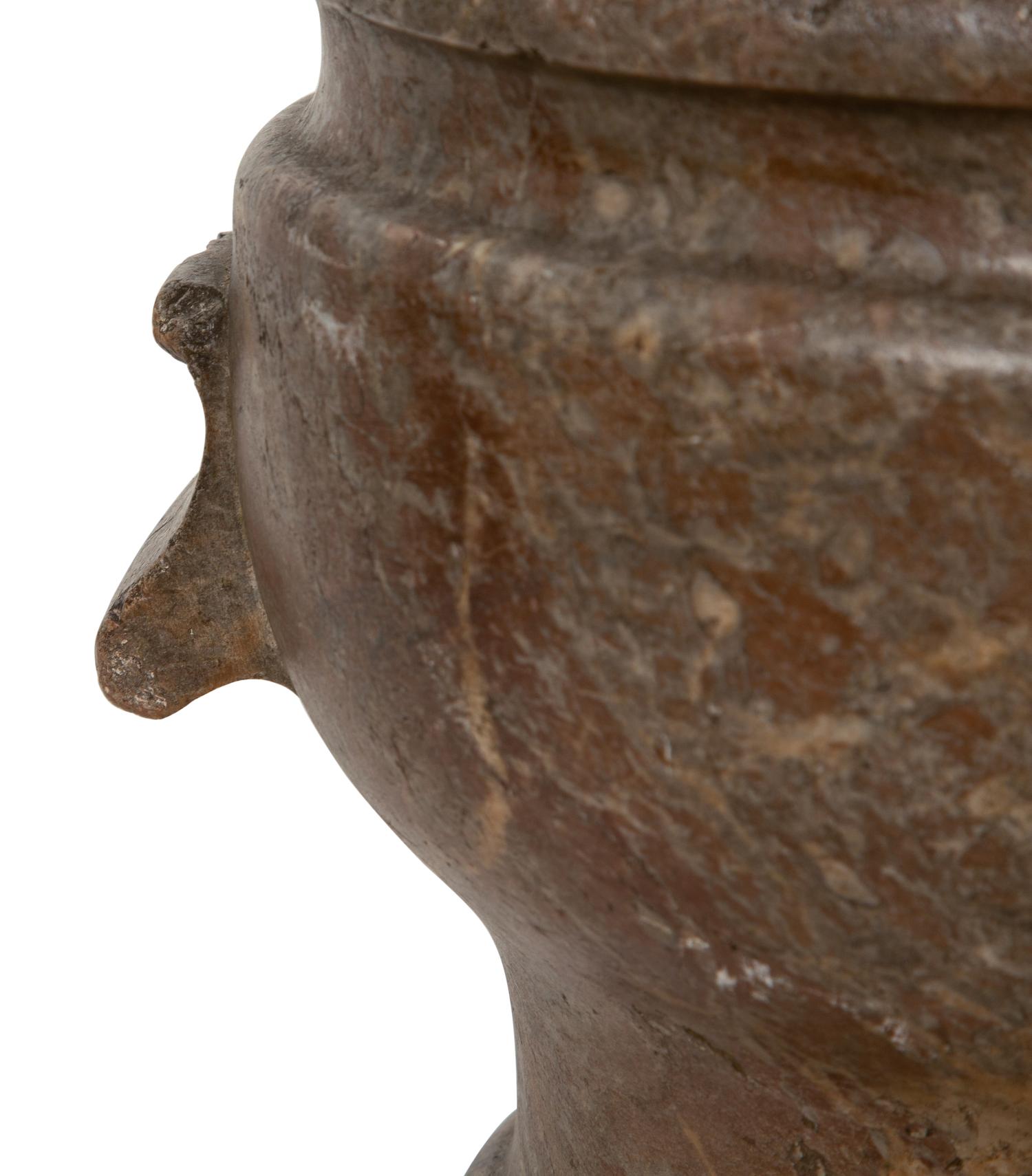 A Continental Carved Marble Mortar