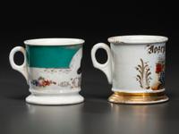 Two Porcelain Occupational Shaving Mugs
