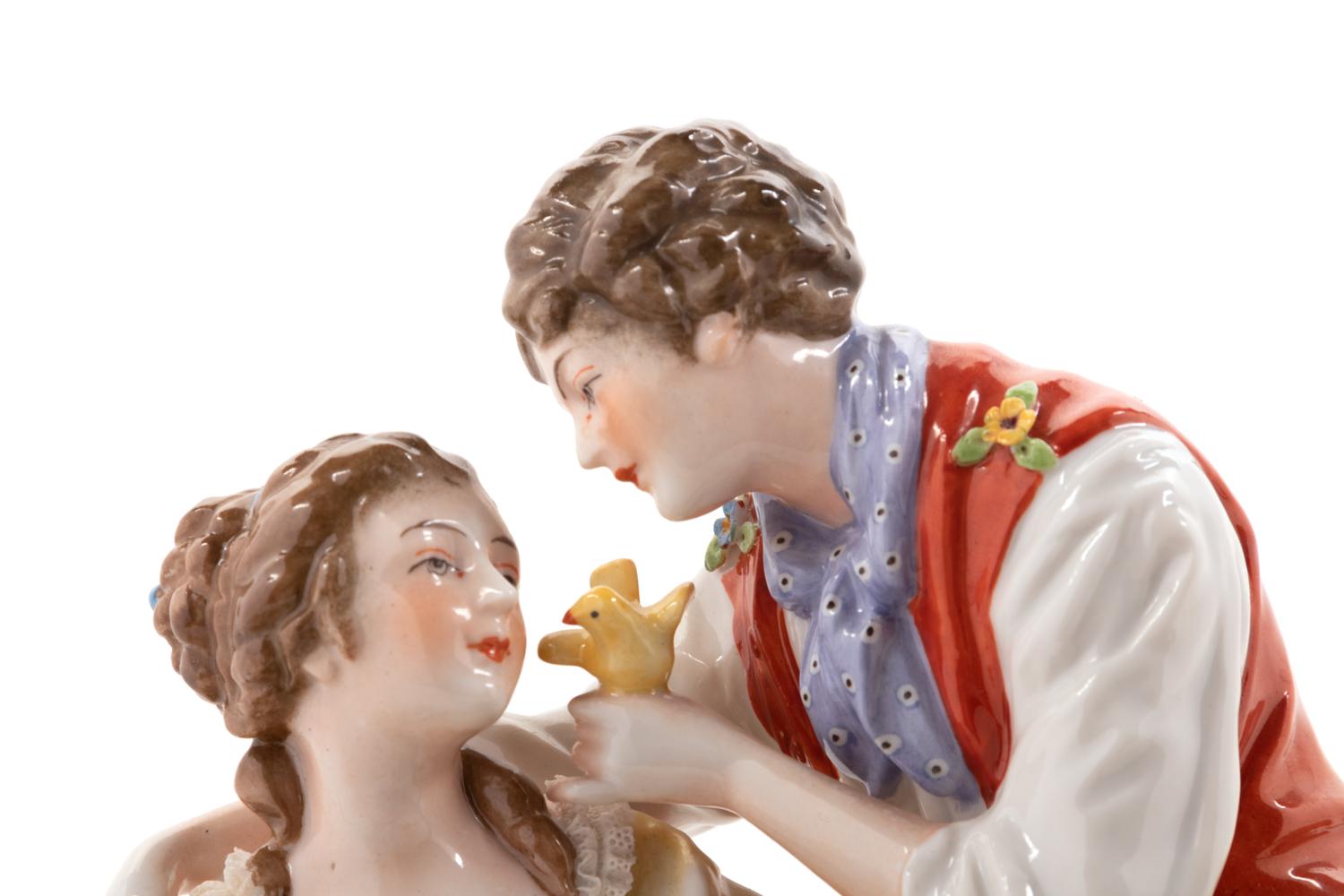 A Volkstedt Porcelain Figural Group