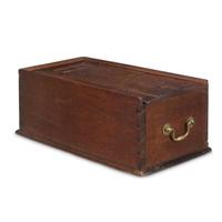 Inlaid walnut candle box Pennsylvania, circa 1760