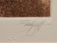 Two Copies, Dominique at Daybreak, editions 64/100 and 43/100; together with Brown Trout , edition 39/500, signed illegibly and Red Hen , edition 22/50, signed illegibly