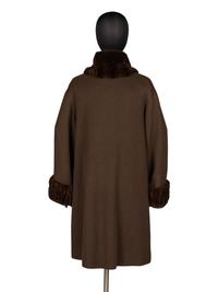 Revillon, Cashgora Coat with Sheared Mink Trim
