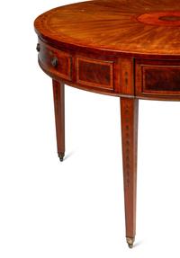 A George III Mahogany Marquetry "Rent" Table