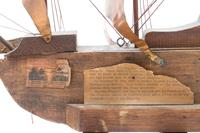 An American Polychrome Wood Ship Model Height 16 3/4 x length 18 1/2 inches. — THE MAYFLOWER