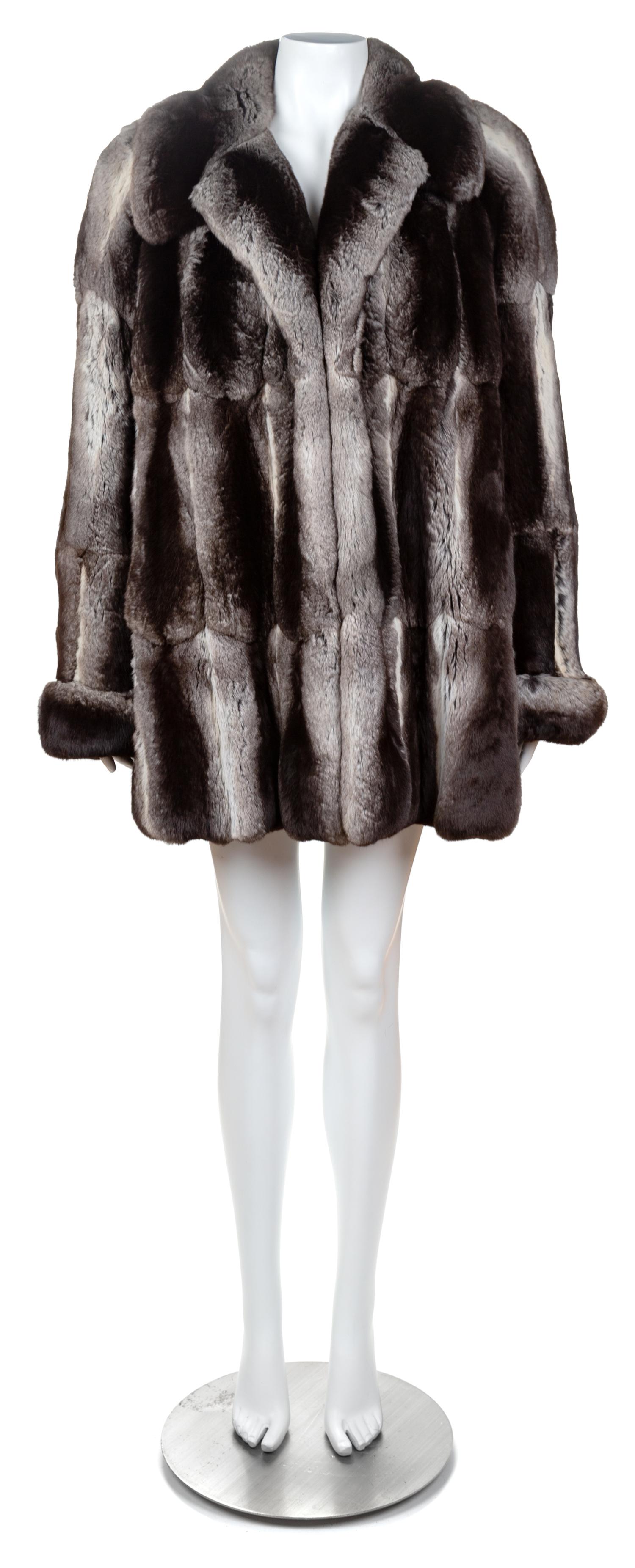 A Valentino Couture Chinchilla Jacket, No size.