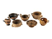 16 Greek and Etruscan Terracotta Vessels