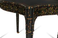 A Baker Furniture Gilt Decorated Chinoiserie Gate-Leg Game Table
