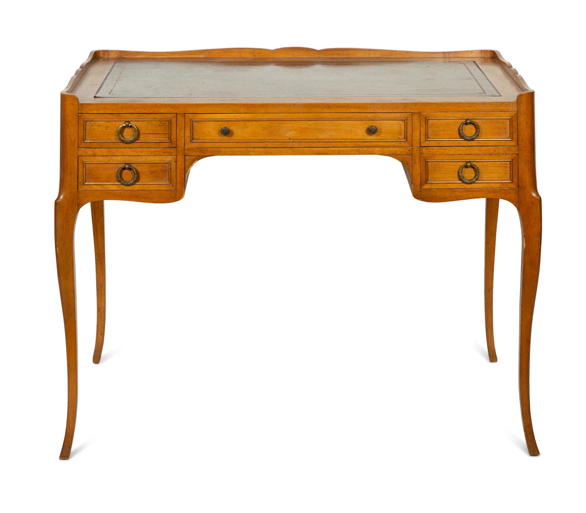 A Louis XV Style Walnut Writing Table