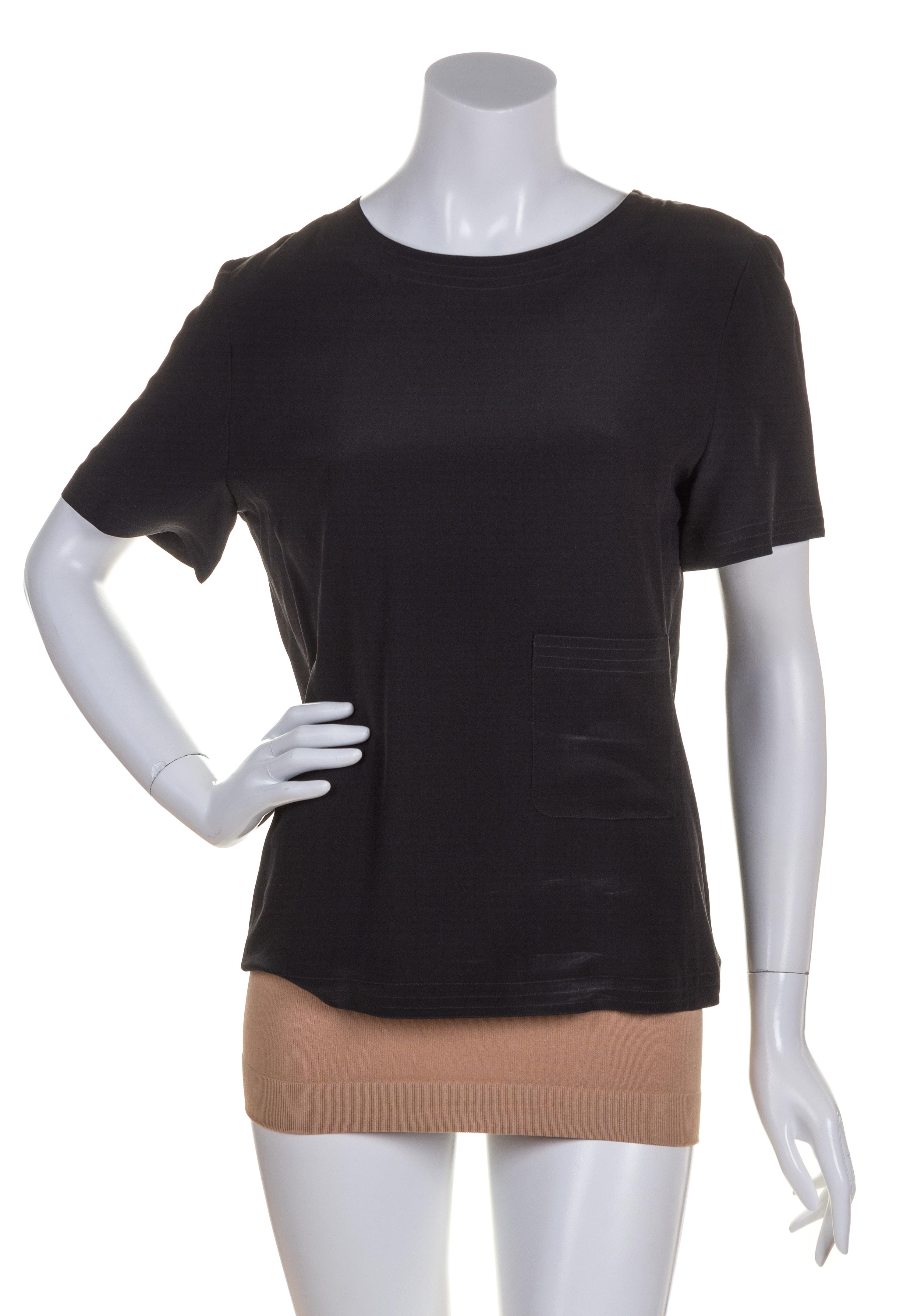 A Pair of Chanel Silk Short Sleeve Blouses,