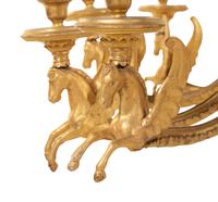 An Empire Giltwood Twelve-Light Chandelier