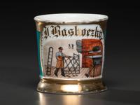 A Blacksmith's Porcelain Occupational Shaving Mug