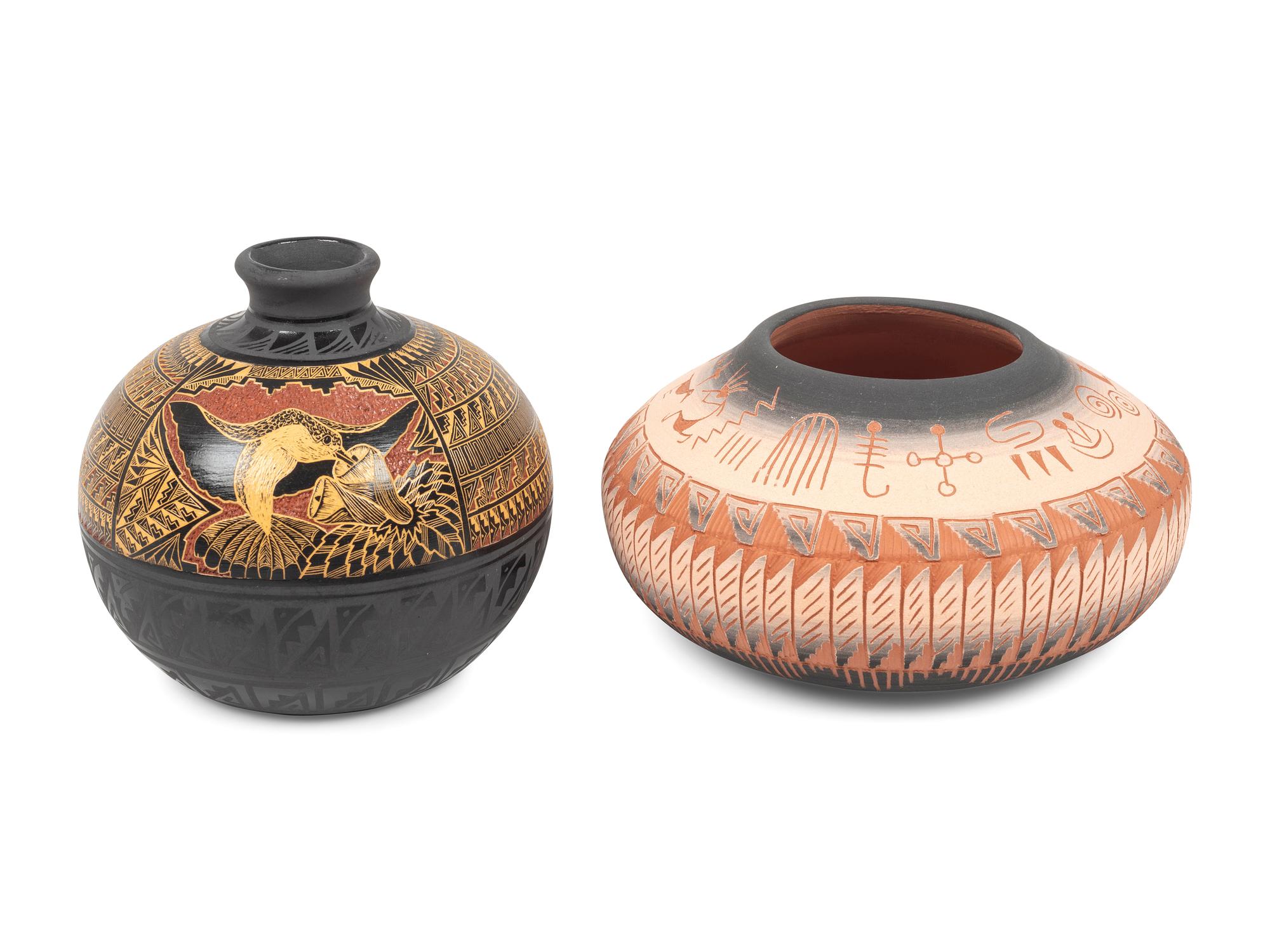 Group of Whimsical Southwestern Pottery
