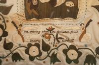 A Silkwork Embroidered Picture of the Temptation of Adam and Eve, Wrought by Mary Tibbitt