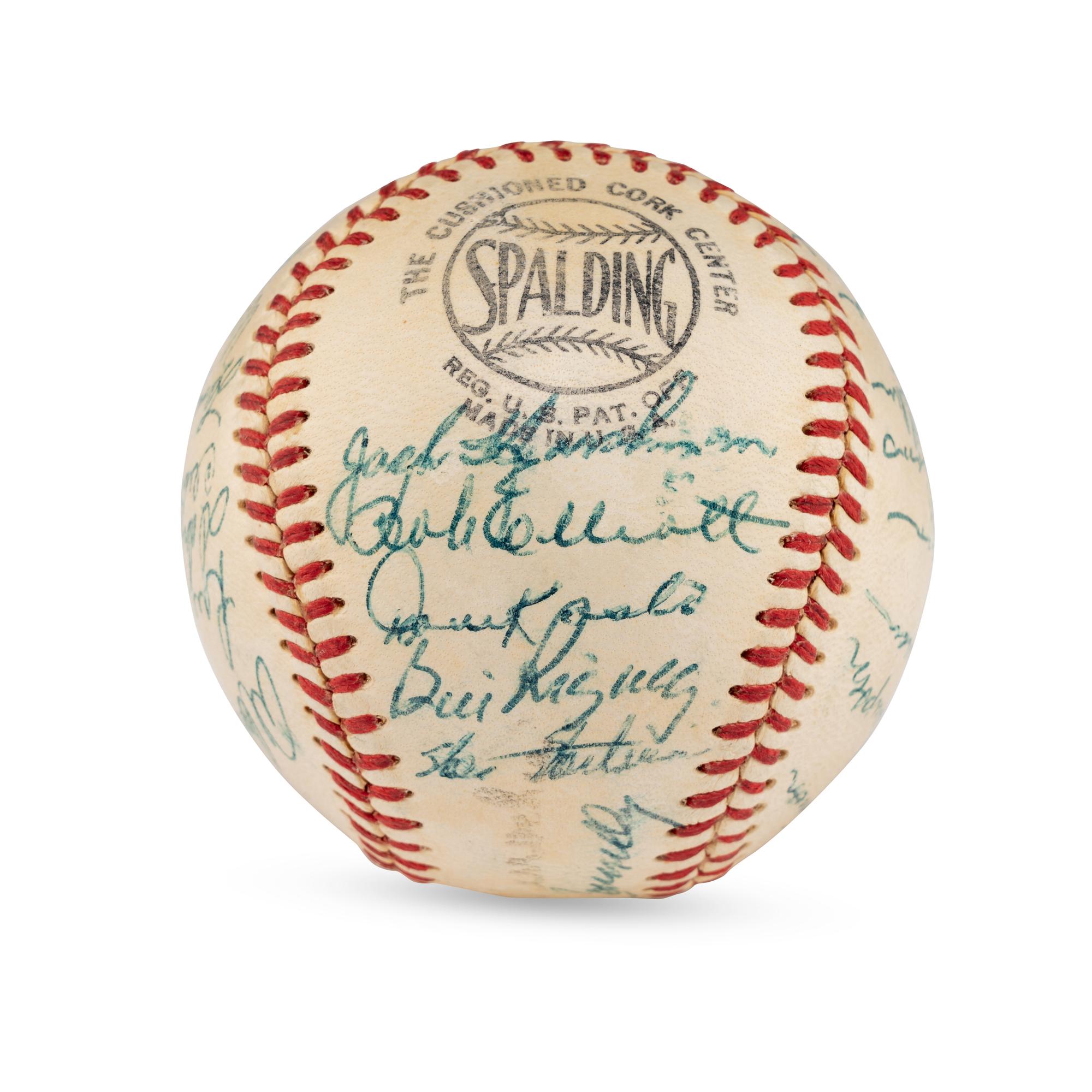 A 1952 New York Giants Team Signed Autograph Baseball