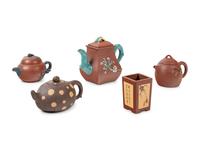 Five Chinese Yixing Zisha Tea Wares