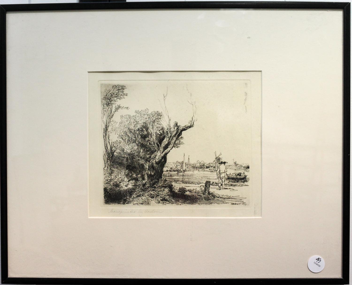 After Rembrandt van Rijn, (Dutch, 1606-1669), Figure by Shore