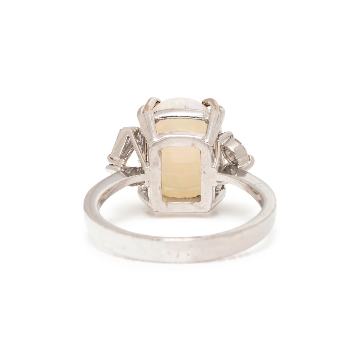 H. STERN, OPAL AND DIAMOND RING
