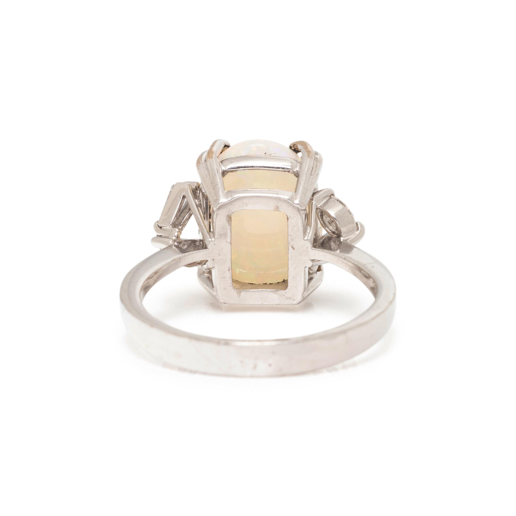 H. STERN, OPAL AND DIAMOND RING